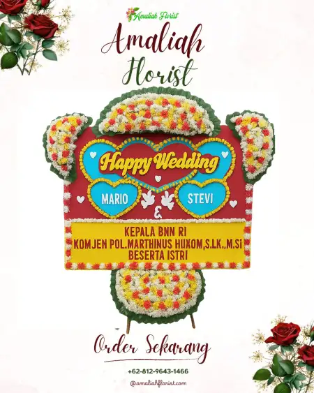 Papan Bunga Pernikahan Muara Belida